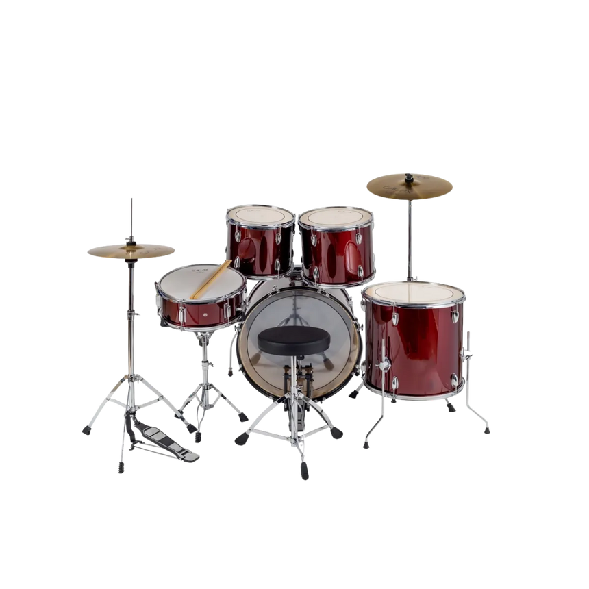 Batería Acústica Aureal Galax Rojo Vino