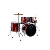 Batería Acústica Aureal Galax Rojo Vino
