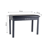 Banco Para Piano Aureal B110T BL Negro