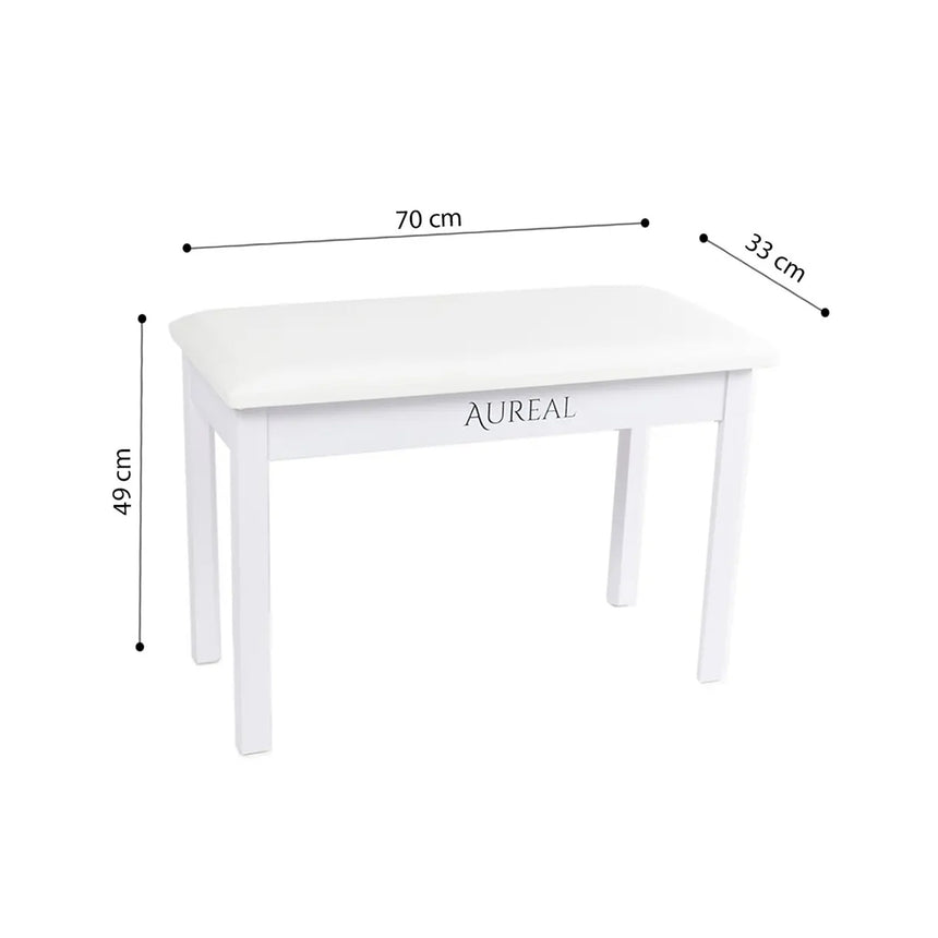 Banco Para Piano Aureal B110T WH Blanco
