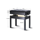 Banco Para Piano Hebikuo B222 BL Negro