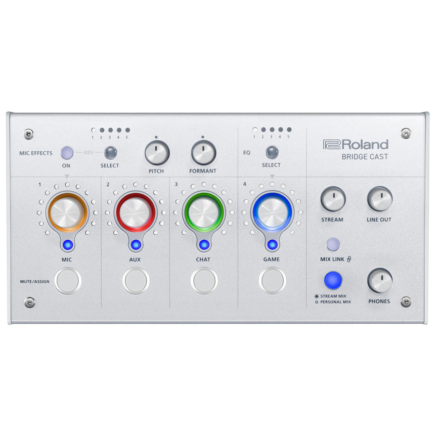 Mezclador de audio para juegos de doble bus Ice White BRIDGE CAST