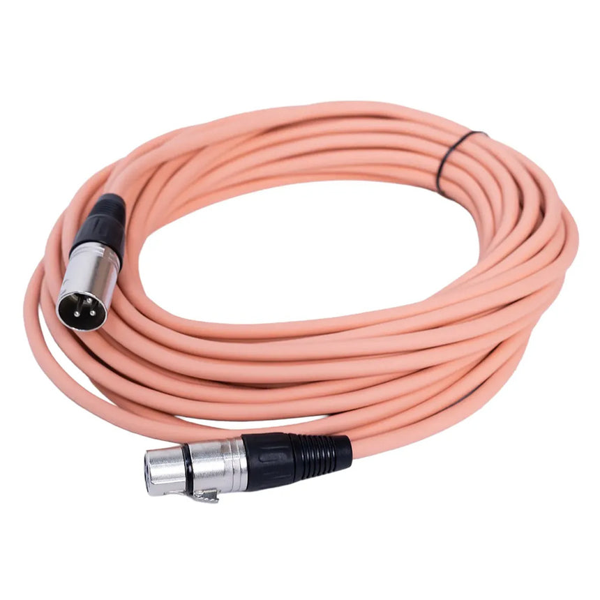Cable De Micrófono Xlr, Profesional 10 Mts. Color Salmon