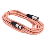 Cable De Micrófono Xlr, Profesional 3 Mts. Color Salmon