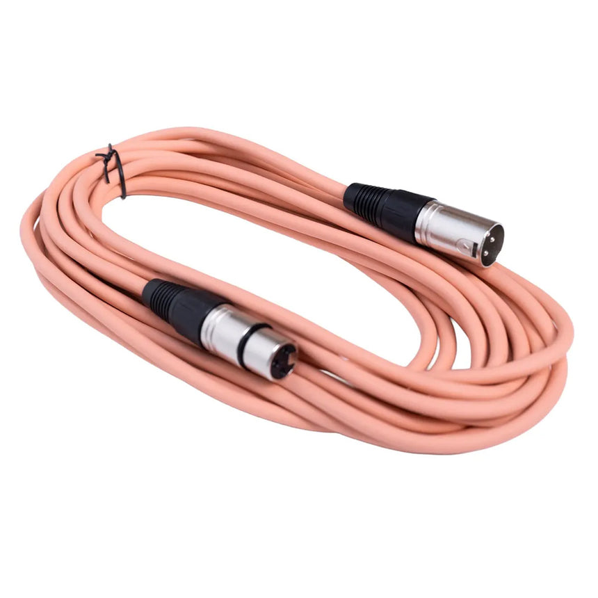 Cable De Micrófono Xlr, Profesional 3 Mts. Color Salmon