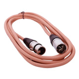 Cable De Micrófono Xlr, Profesional 3 Mts. Color Salmon