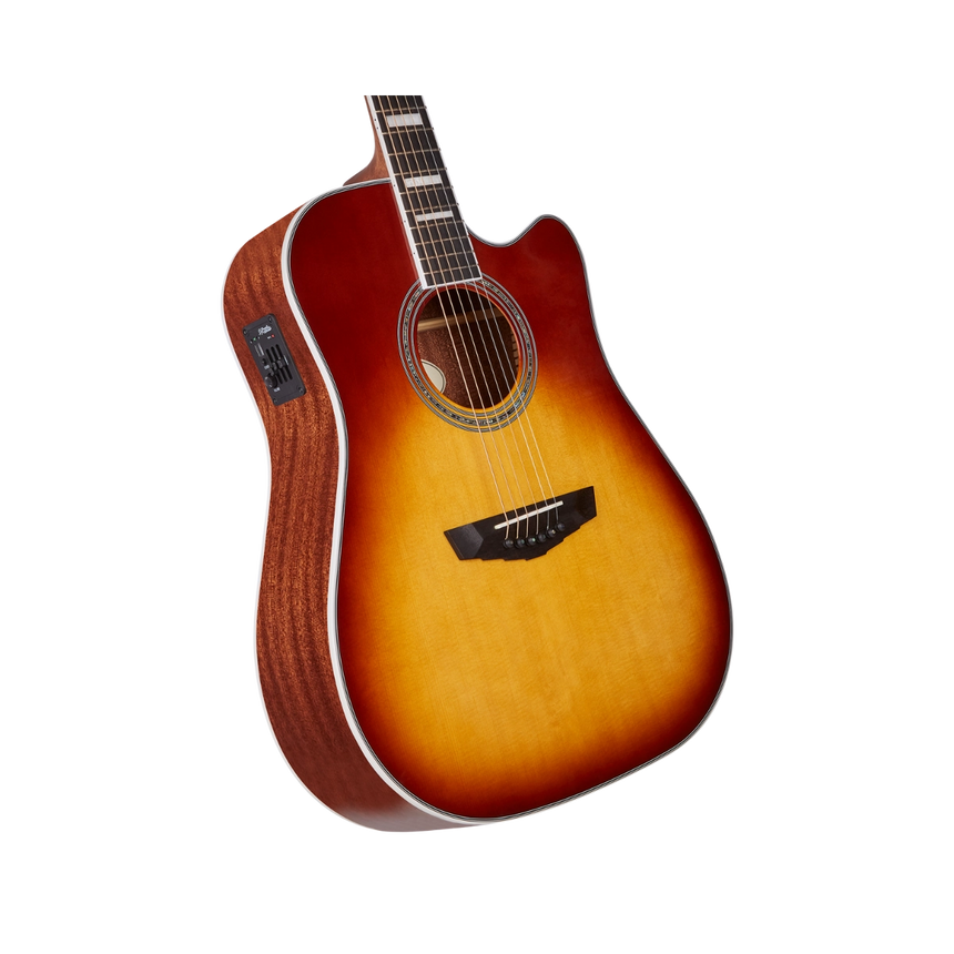 Guitarra Electroacústica D'angelico Premier Bowery Iced Tea Burst