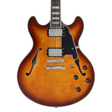 Guitarra Eléctrica Semihueca D'angelico Premier Dc Dark Iced Tea Burst
