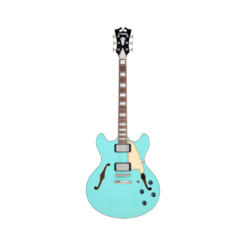 Guitarra Eléctrica Semihueca D'angelico Premier Dc Surf Green