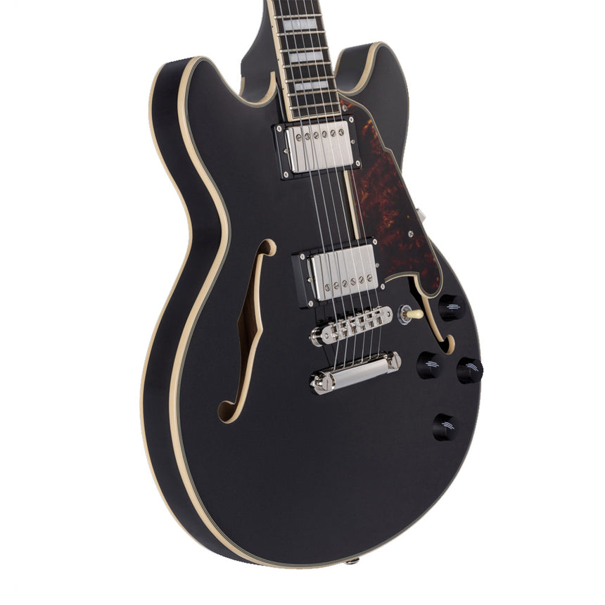 Guitarra Eléctrica Semihueca D'angelico Premier Mini Dc Black Flake