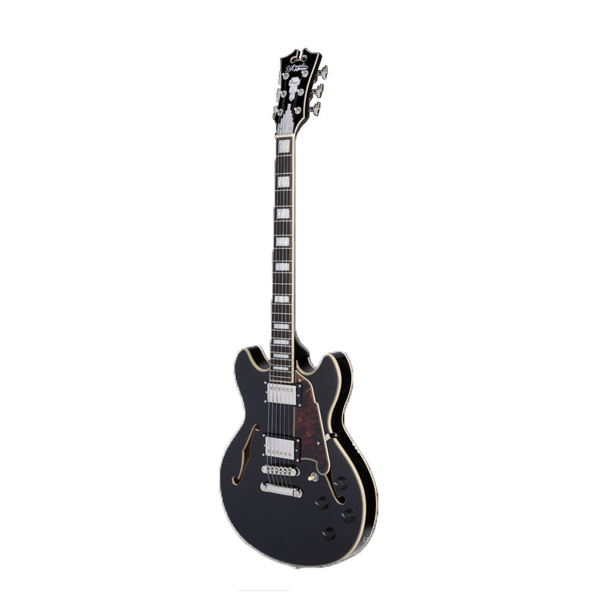 Guitarra Eléctrica Semihueca D'angelico Premier Mini Dc Black Flake