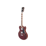Guitarra Eléctrica Semihueca D'angelico Premier Mini Dc Burnt Red