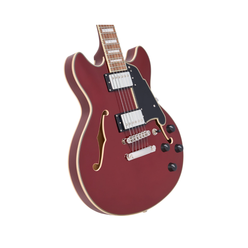 Guitarra Eléctrica Semihueca D'angelico Premier Mini Dc Burnt Red