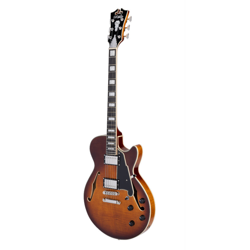 Guitarra Eléctrica Semihueca D'angelico Premier SS Dark Iced Tea Burst