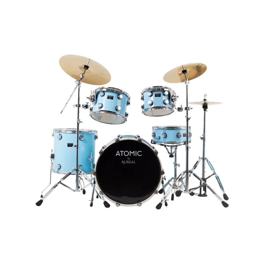 Batería Acústica Aureal Atomic Semiprofesional Azul Claro