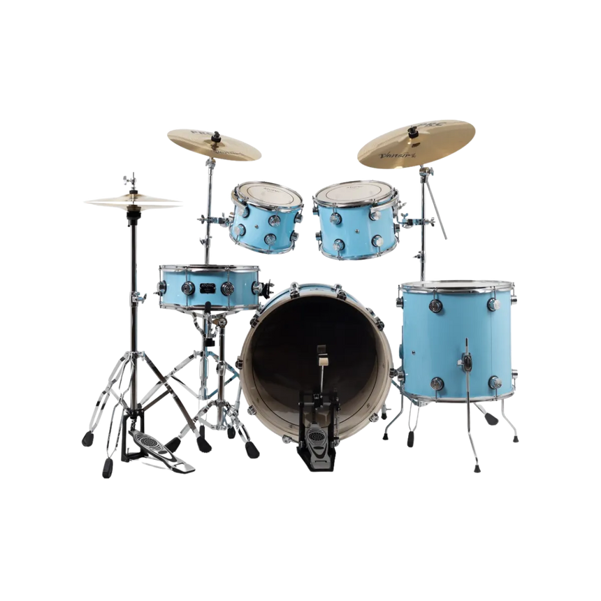Batería Acústica Aureal Atomic Semiprofesional Azul Claro