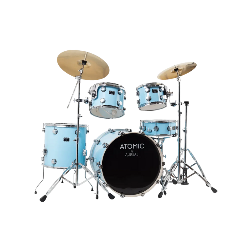 Batería Acústica Aureal Atomic Semiprofesional Azul Claro