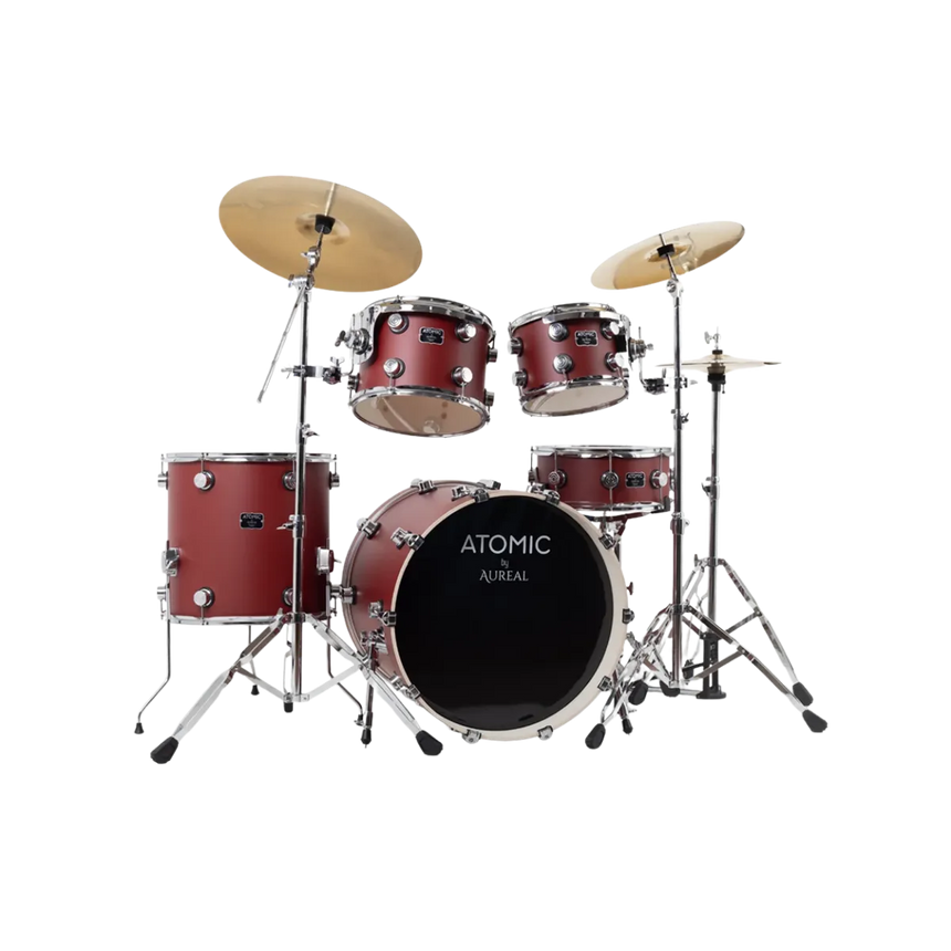 Batería Acústica Aureal Atomic Semiprofesional Rojo
