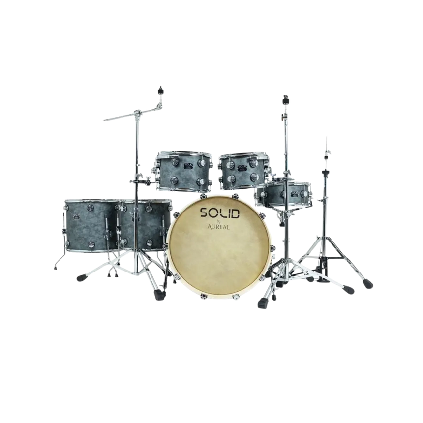 Bateria Acustica Profesional Aureal Solid Brushed Blue
