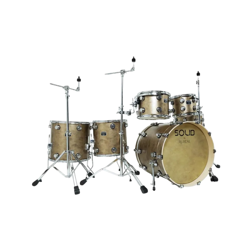 Bateria Acustica Profesional Aureal Solid Brown