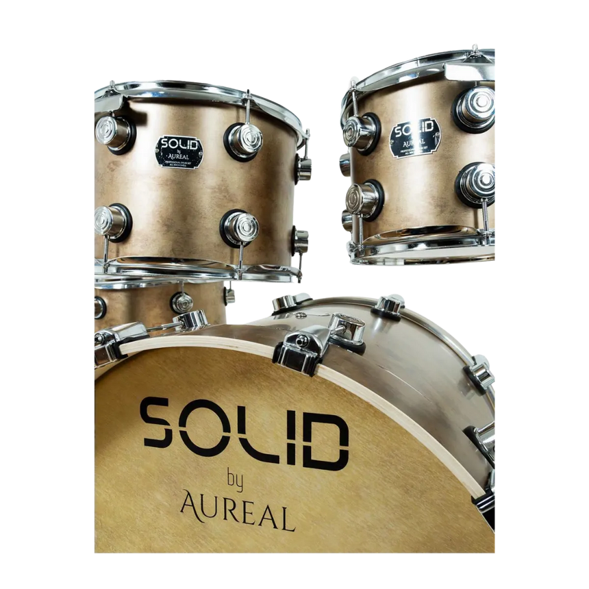 Bateria Acustica Profesional Aureal Solid Brown