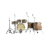 Bateria Acustica Profesional Aureal Solid Vintage C/herraje  Marrón Oscuro