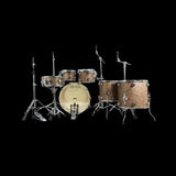 Bateria Acustica Profesional Aureal Solid Vintage C/herraje  Marrón Oscuro