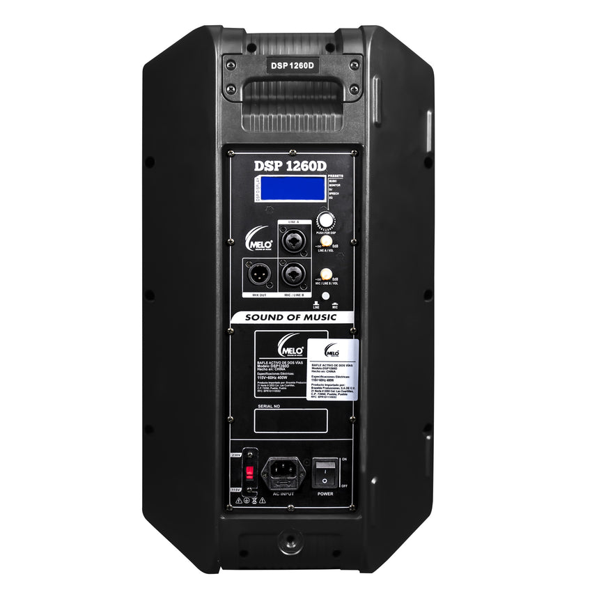 Bafle activo 12 Pulgadas Melo DSP 1260D 600W RMS
