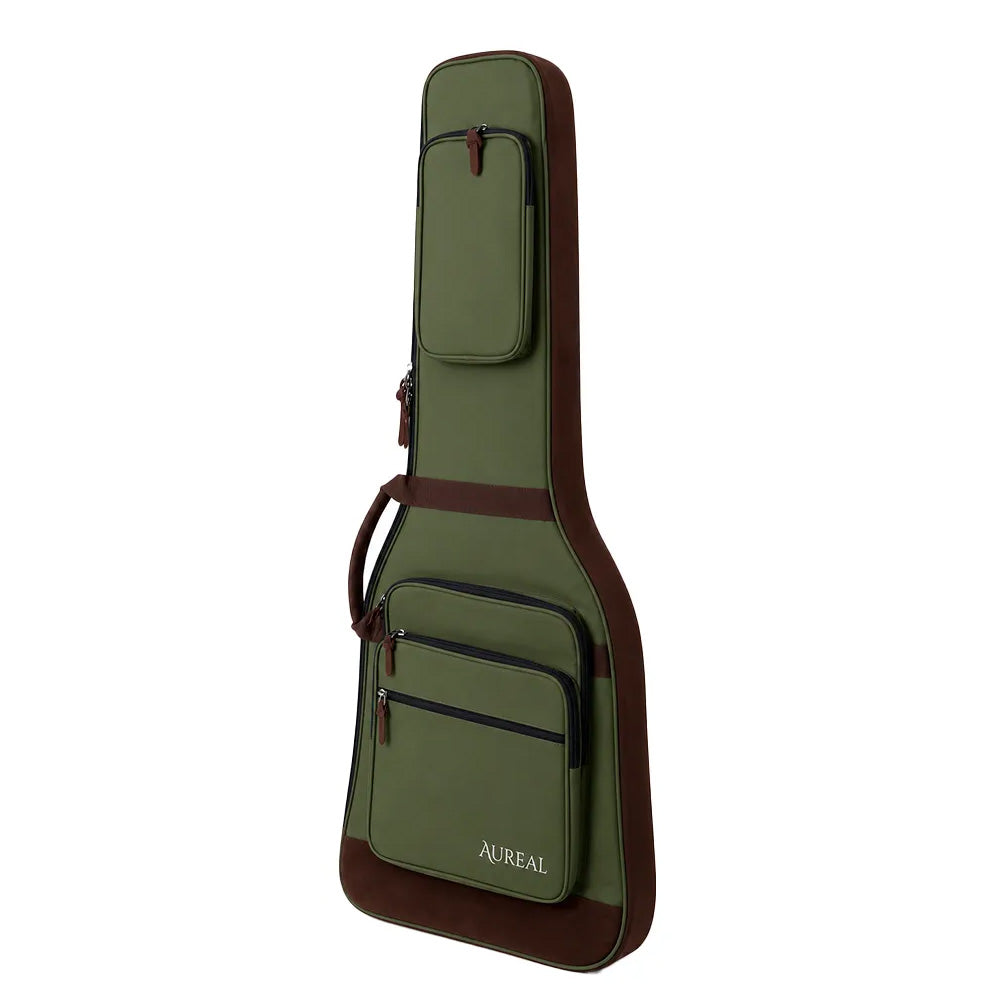Funda Reforzada Aureal Para Guitarra Electrica EB-YBN-GREEN
