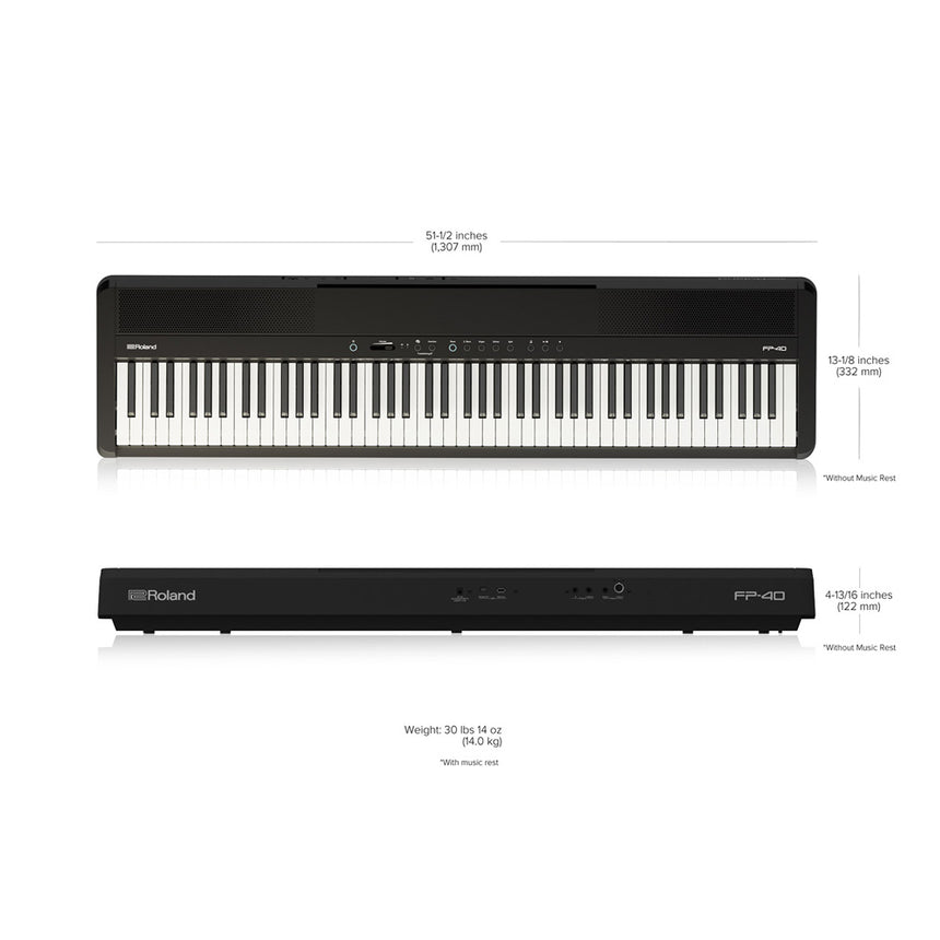 Piano Digital de 88 Teclas Roland FP-40-BK