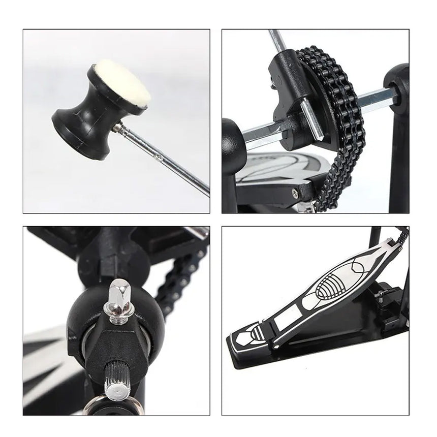 Pedal Para Bombo Hebikuo Reforzado G-610 Con Doble Cadena