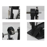 Pedal Doble Para Bombo Hebikuo G710, Reforzado Doble Cadena