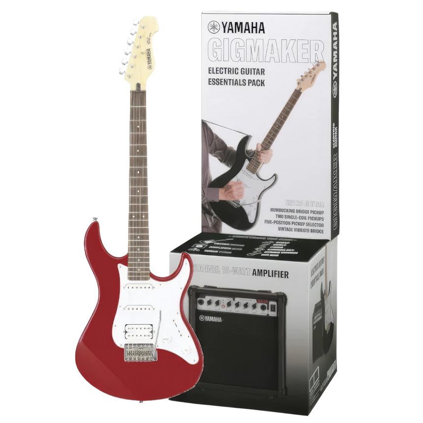 Paquete de Guitarra Eléctrica Yamaha Gigmaker ERG112PIIBL Rojo