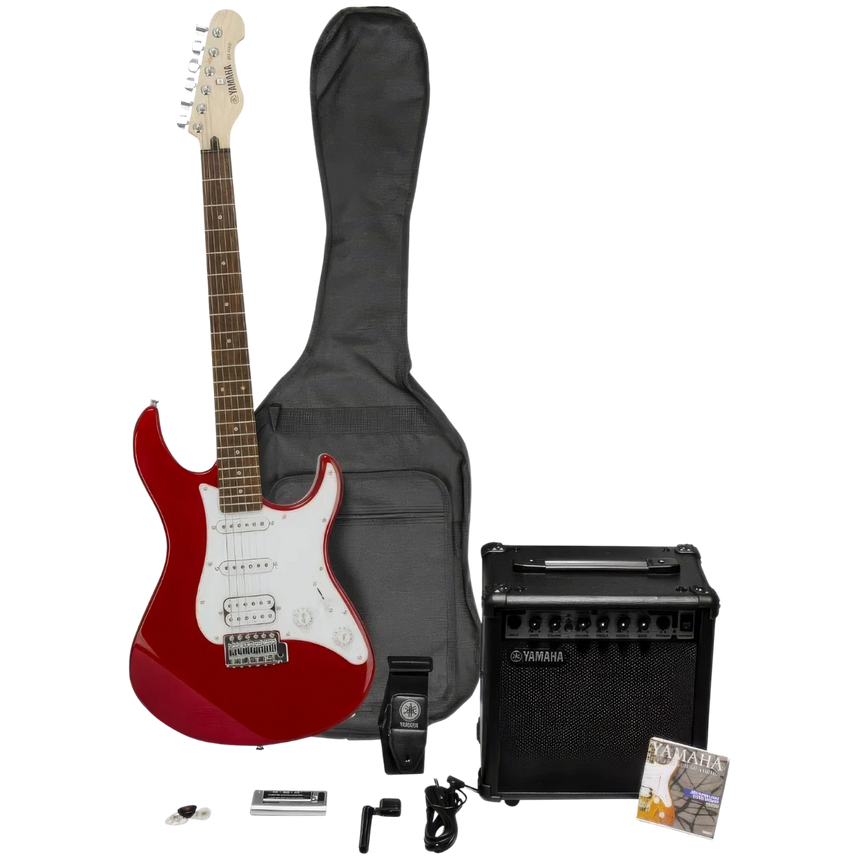 Paquete de Guitarra Eléctrica Yamaha Gigmaker ERG112PIIBL Rojo