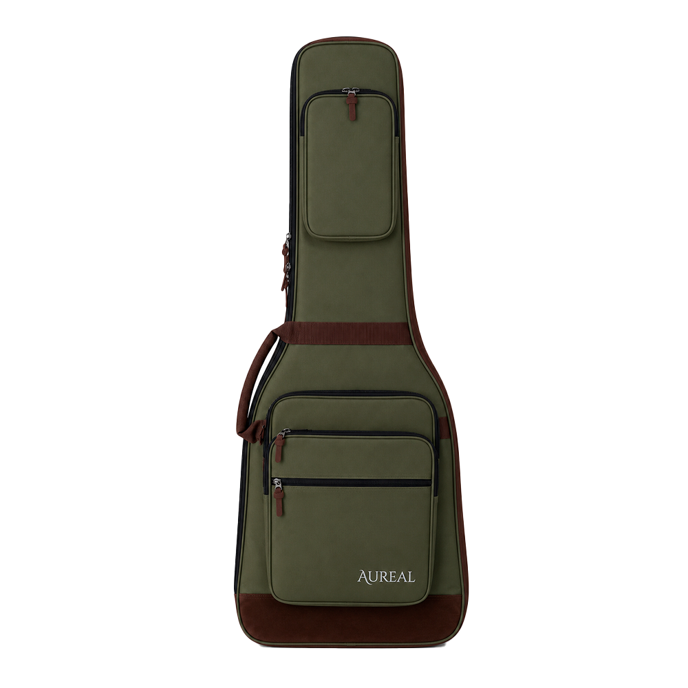 Funda Reforzada Aureal Para Guitarra Electrica EB-YBN-GREEN