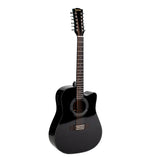 Guitarra Electroacústica 12 Cuerdas Deviser L12X-50 BL color negro