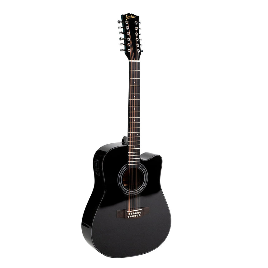 Guitarra Electroacústica 12 Cuerdas Deviser L12X-50 BL color negro