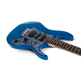 Guitarra Eléctrica Deviser L-g3 Azul, Acabado Gloss C/funda