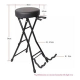 Asiento Guitarrista C/soporte Para Instrumento Hebikuo Ma-81