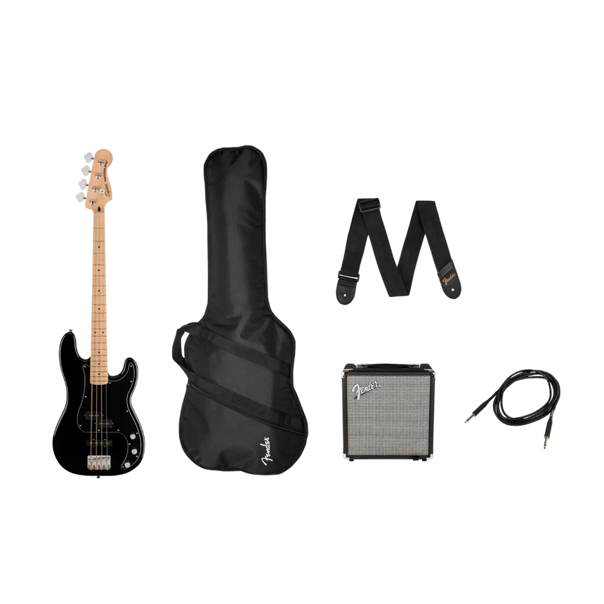 Paquete Bajo Eléctrico Affinity Series Precision Bass 4 Cuerdas Negro