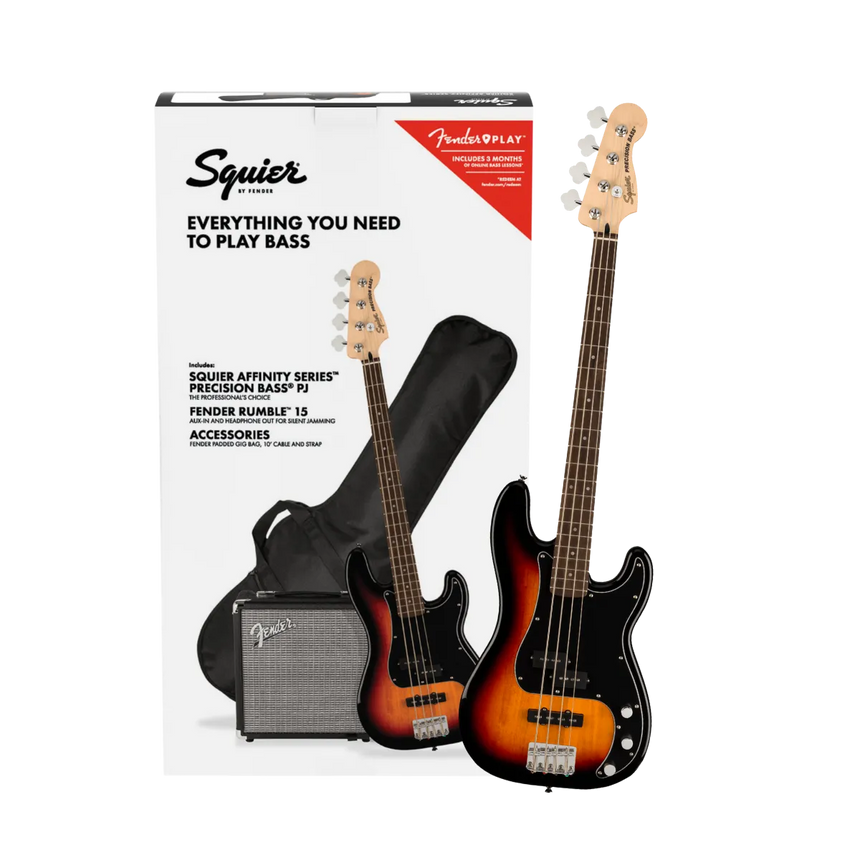 Paquete Bajo Eléctrico Affinity Series Precision Bass 4 Cuerdas Sunburst