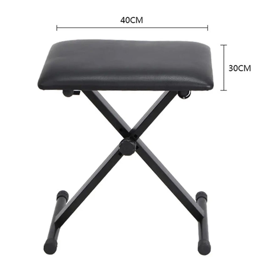 Banco Teclado, Asiento Ajustable Y Acolchado Plegable Q-90
