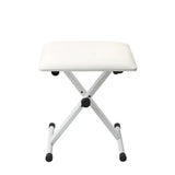 Banco Teclado Asiento Ajustable Y Acolchado Plegable Q-90 Wh Color Blanco