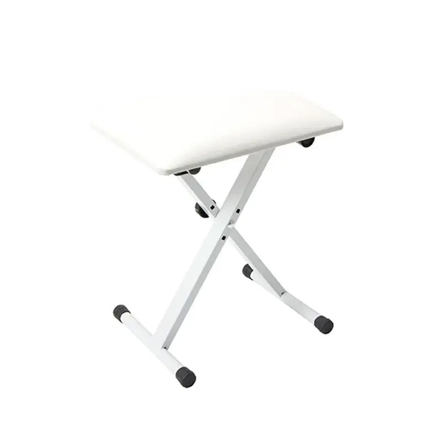 Banco Teclado Asiento Ajustable Y Acolchado Plegable Q-90 Wh Color Blanco