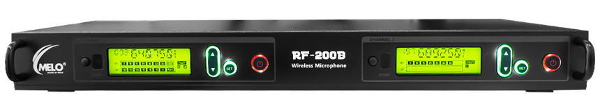 Set De Micrófonos Inalámbricos RF200B Melo Color Negro