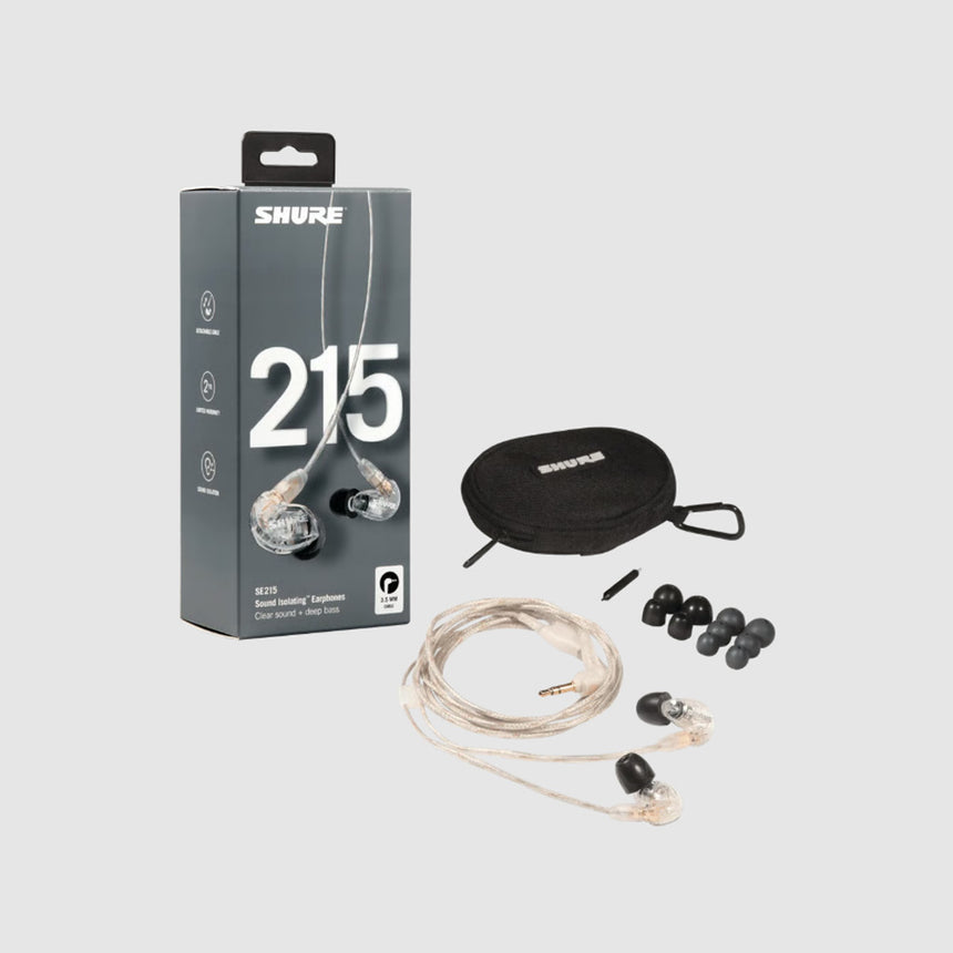Auriculares Profesionales In ear Shure con tecnología Sound Isolating Transparente