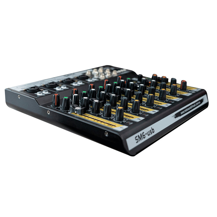 Mezcladora 4 Canales y Efectos MELO SM6 USB