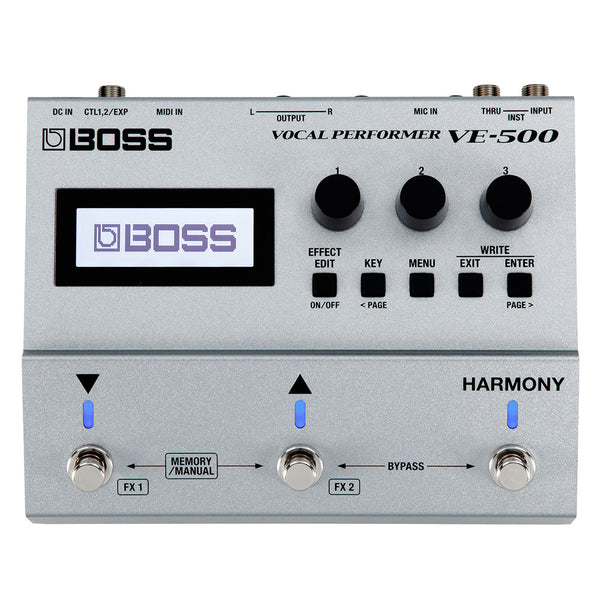 Pedal De Efecto Boss Vocal Effects Performer Ve-500 Plateado