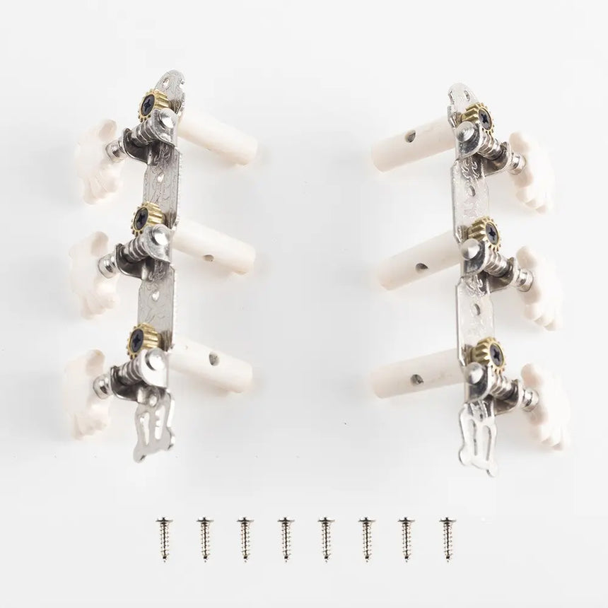Maquinaria Para Guitarra Clásica, Niquelada, Resistente Za08