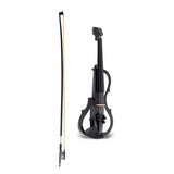 Violín Eléctrico 4/4 Aureal Fibra De Carbono Con Accesorios Negro
